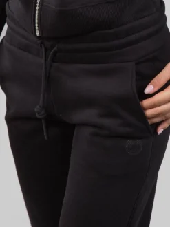 PANTALONI NERI IN COTONE INVERNALE CON LOGO COLMAR GLITTER