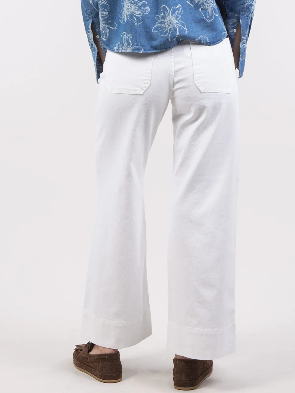 Pantaloni palazzo crop