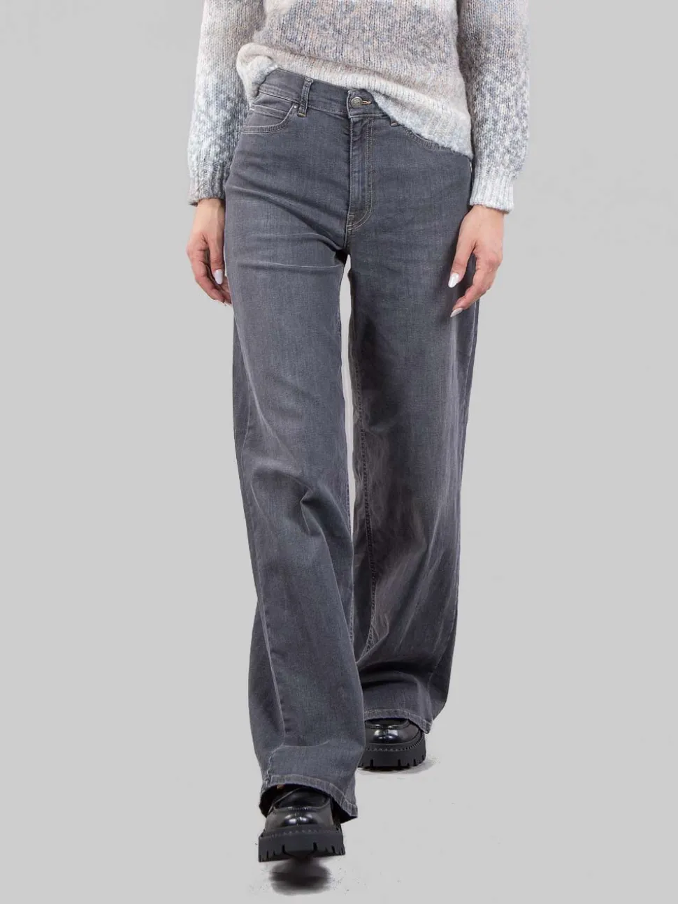 Pantaloni palazzo in denim