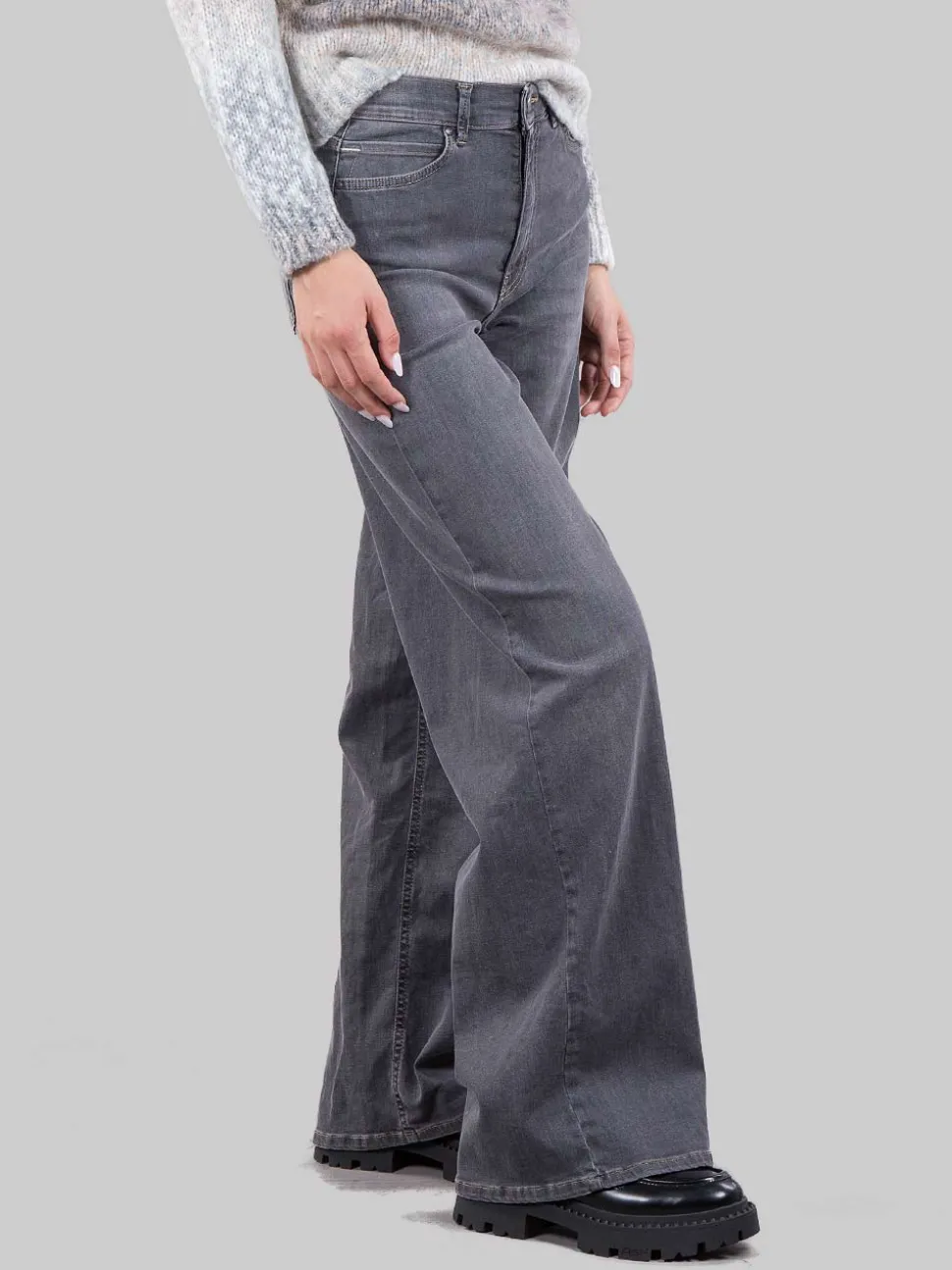 Pantaloni palazzo in denim