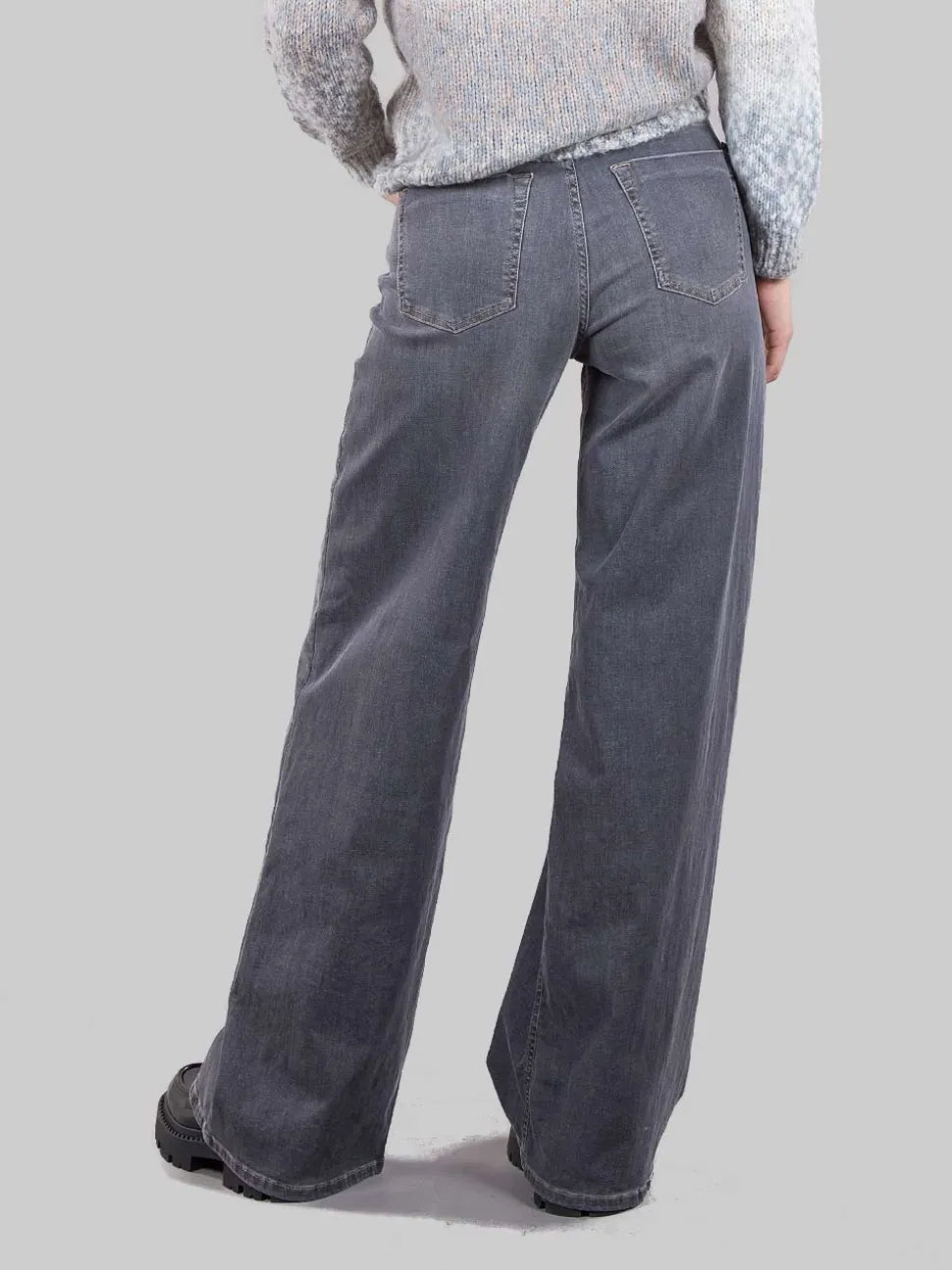 Pantaloni palazzo in denim