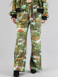 PANTALONI PALAZZO IN VELLUTO A FANTASIA