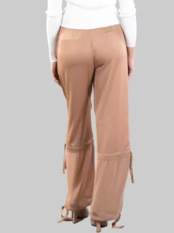 PANTALONI PRIAPO IN TESSUTO SATIN OPACO MARRONE