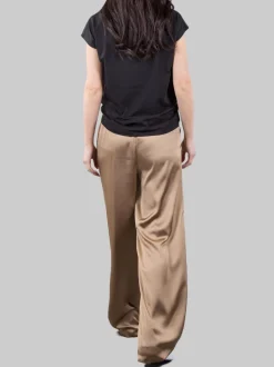 PANTALONI SPORTIVI IN SATIN CON ELASTICO IN VITA