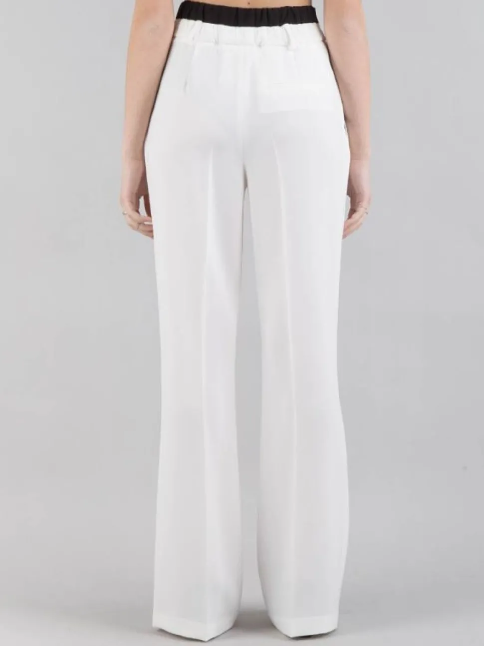 PANTALONI VITA ALTA IN TESSUTO ELASTICIZZATO
