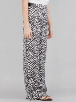 PANTALONI WIDE LEG IN VISCOSA STAMPATA