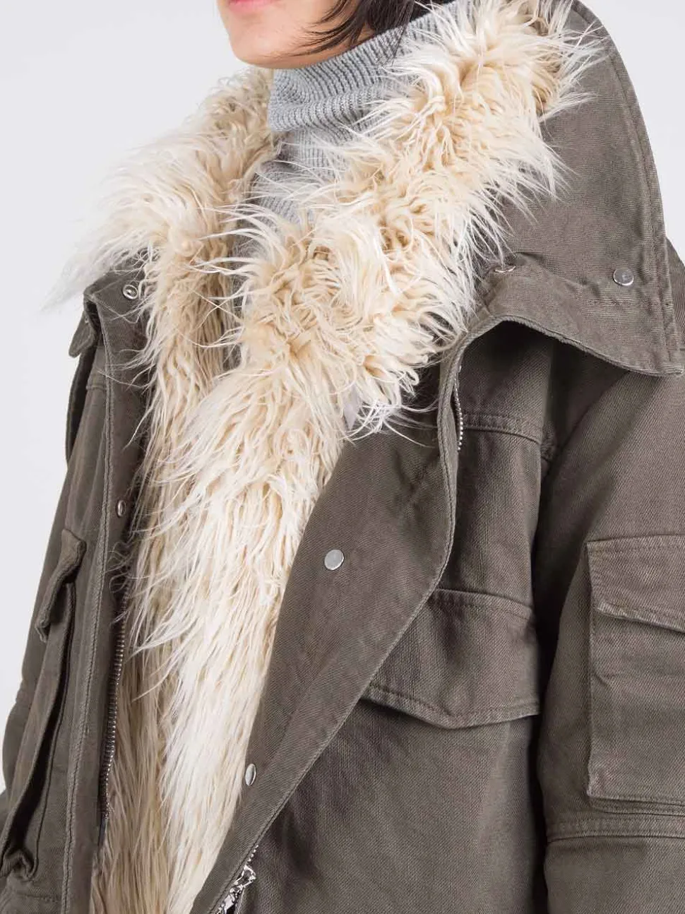 Parka con ecopelliccia