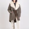Parka lungo con ecopelliccia