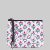 POCHETTE ALINE IN SCUBA A FANTASIA FLOREALE SU FONDO ROSA