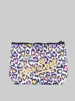 POCHETTE ALINE IN SCUBA A FANTASIA CUORI MULTICOLORE