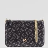 Pochette monogram strass