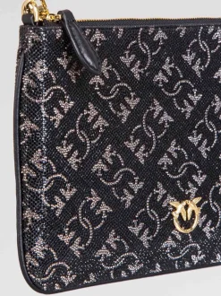 Pochette monogram strass