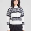 Pullover trecce e jaquard