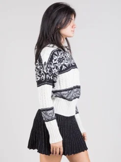Pullover trecce e jaquard