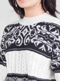 Pullover trecce e jaquard