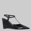 Slingback affusolata con zeppa