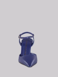 Slingback affusolata con zeppa
