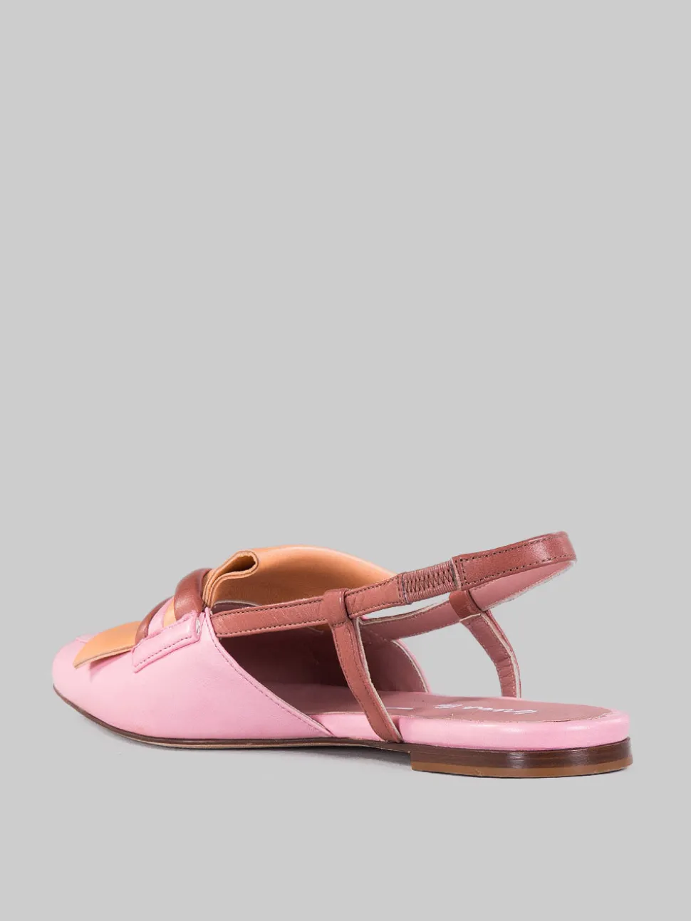 Slingback in pelle multicolore