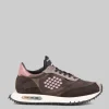 SNEAKER IN PELLE E TESSUTO REALIZZATA A MANO