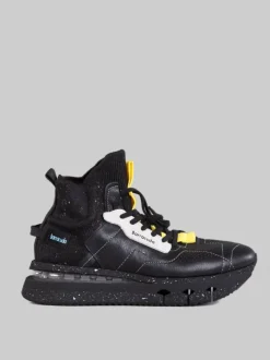 SNEAKER NIKHO NERE IN TESSUTO ELASTICIZZATO E PELLE