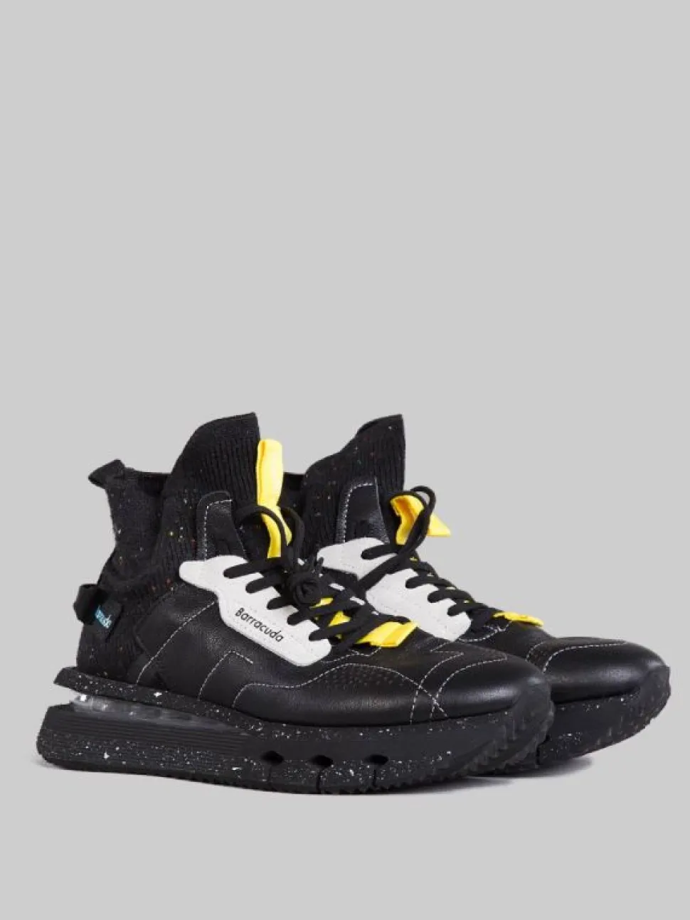SNEAKER NIKHO NERE IN TESSUTO ELASTICIZZATO E PELLE