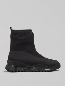 STIVALETTI IN PELLE GOMMATA E NEOPRENE