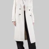 TRENCH TITANO IN COTONE TECNICO BEIGE CON CINTURA