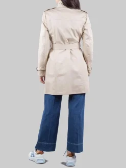 TRENCH VIRGINIA BEIGE IN COTONE CON CINTURA IN VITA