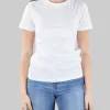 T-SHIRT BIANCA GIROCOLLO CON LOGO RICAMATO