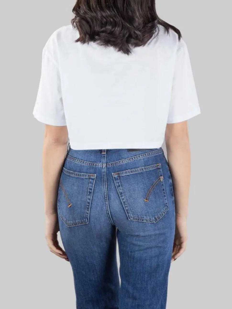 T-SHIRT CORTA BIANCA CON PUNTI LUCE