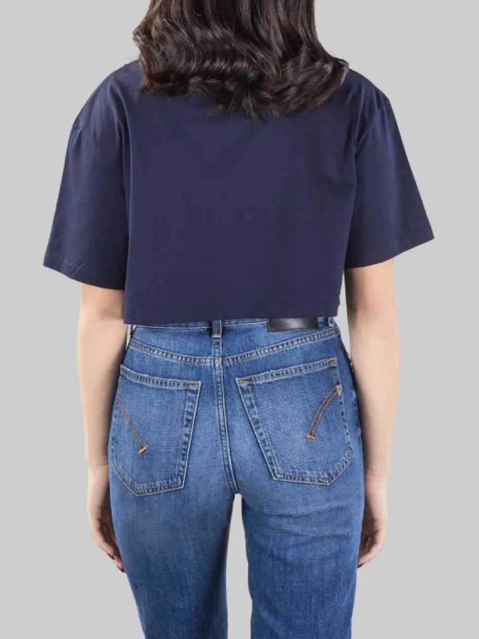 T-SHIRT CORTA BLU CON PUNTI LUCE