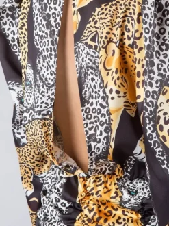 ABITO CORTO LEOPARDATO CON GONNA ADERENTE