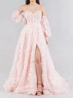 ABITO DA SERA IN TULLE RICAMATO