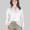 Blusa con inserti