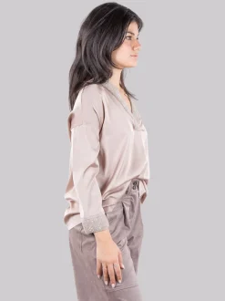 Blusa con inserti