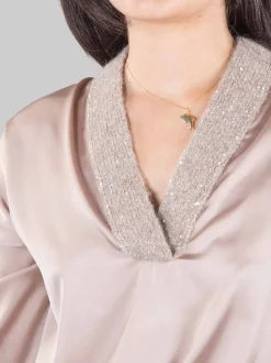 Blusa con inserti