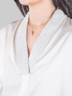Blusa con inserti