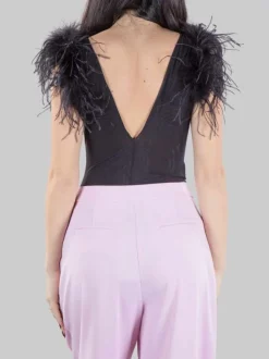 BODY BUTTAFUOCO NERO CON PIUME