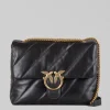 BORSA A SPALLA LOVE PUFF BIG IN PELLE NERA E ORO