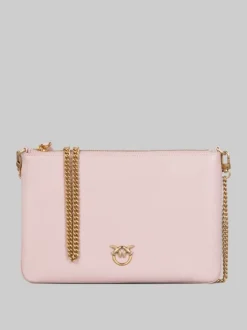 BORSA FLAT A TRACOLLA IN PELLE ROSA CIPRIA