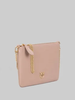 BORSA FLAT A TRACOLLA IN PELLE BISCOTTO