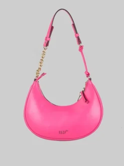 BORSA HOBO IN PELLE LISCIA ROSA AZALEA