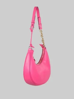 BORSA HOBO IN PELLE LISCIA ROSA AZALEA