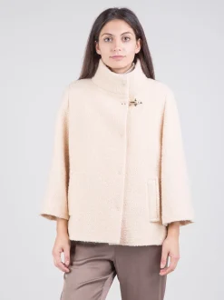 Cappa in lana bouclé