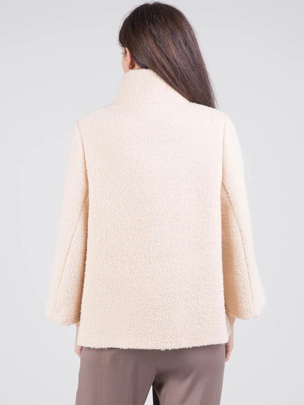 Cappa in lana bouclé