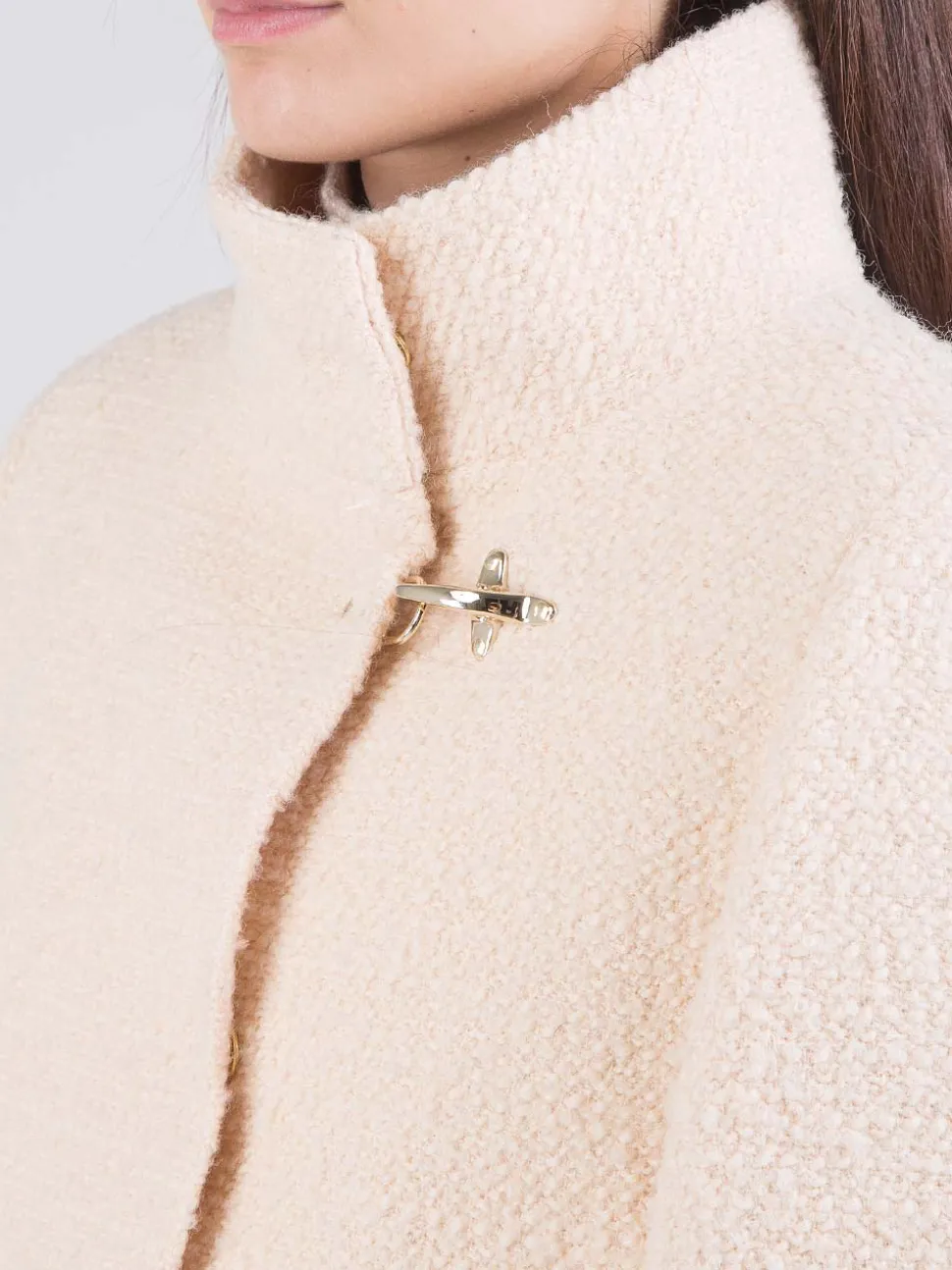Cappa in lana bouclé