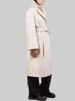 CAPPOTTO A VESTAGLIA PANNA CON GILET IMBOTTITO