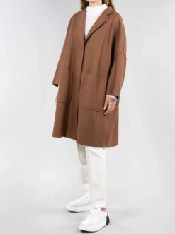 CAPPOTTO MONOPETTO OVERSIZE FIT IN LANA ECO SOSTENIBILE