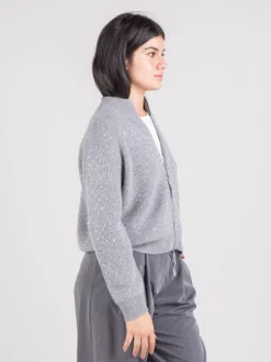 Cardigan con applicazioni