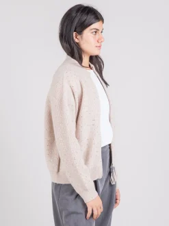Cardigan con applicazioni